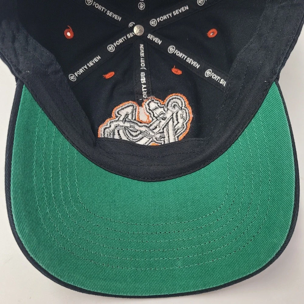 Norfolk Tides Hat Fitted M 47 Brand Franchise Black Orange MiLB Baseball Casual